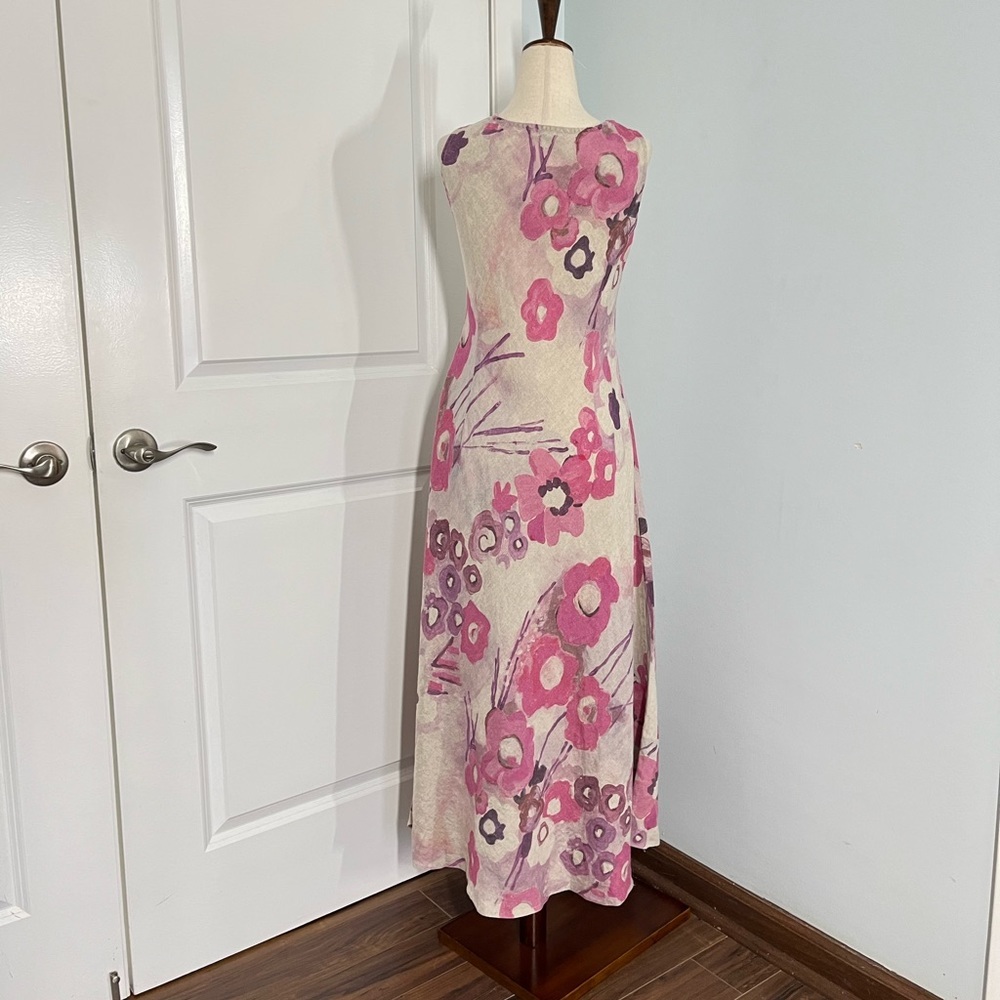 Eco Leinen A line maxi dress size XS - Picture 10 of 12